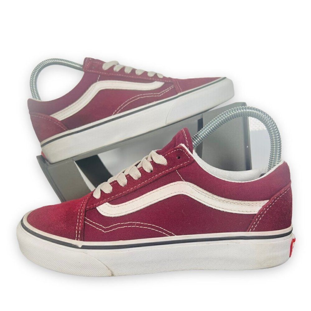 Vans Old Skool Suede / Canvas Burgundy / White Women's 6.5